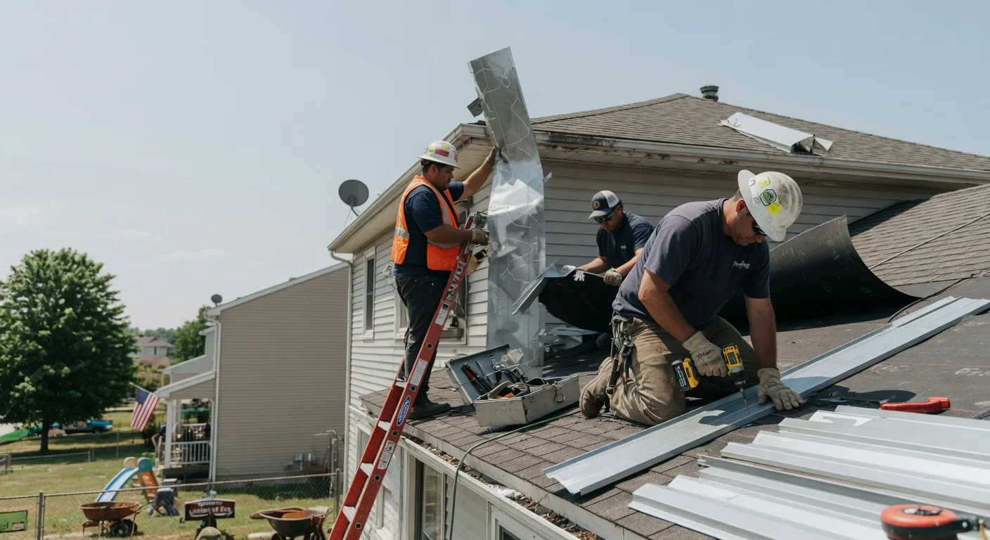 Storm Damage Metal Roof Repair in Cowlesville, NY